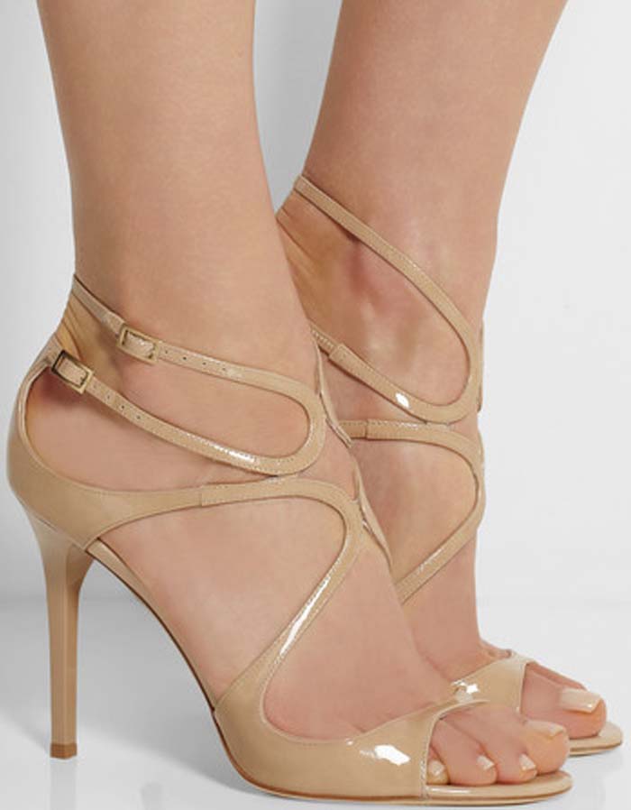 Jimmy Choo "Lang" Patent-Leather Sandals