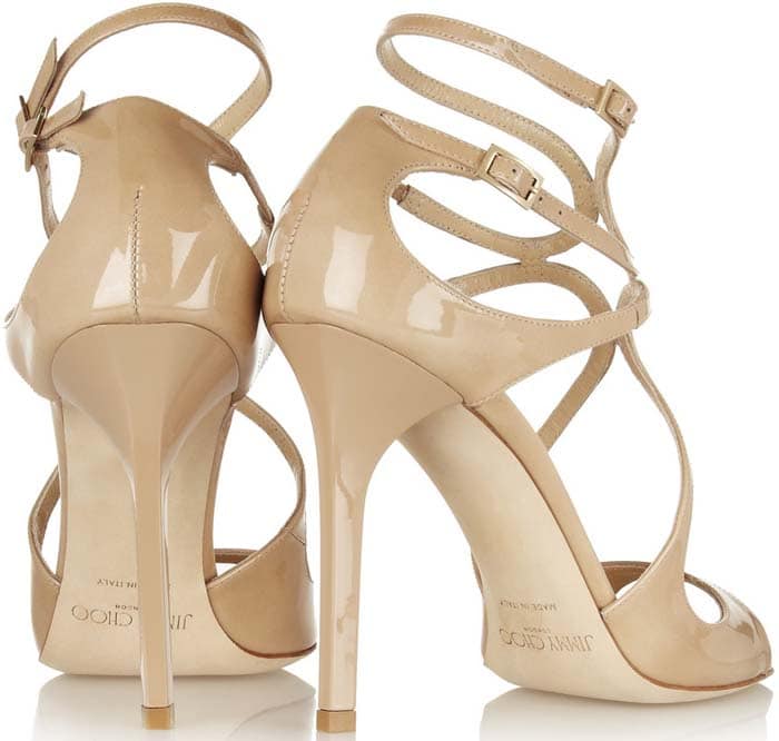 Jimmy Choo "Lang" Patent-Leather Sandals