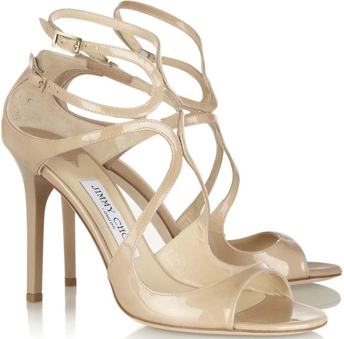 Jimmy Choo "Lang" Patent-Leather Sandals