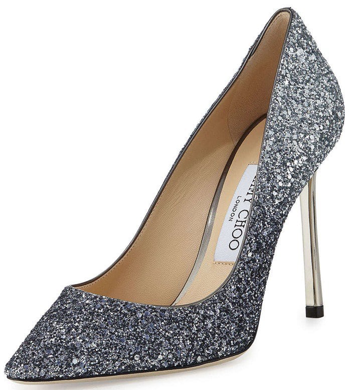 Jimmy Choo Romy Glitter Pointed-Toe 100mm Pump