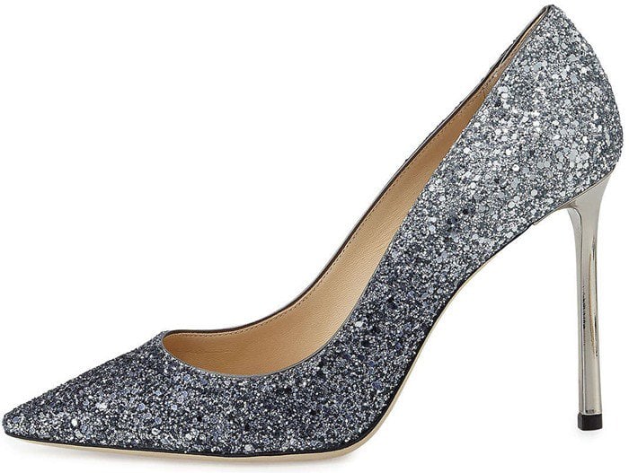 Jimmy Choo Romy Glitter Pointed-Toe 100mm Pumps