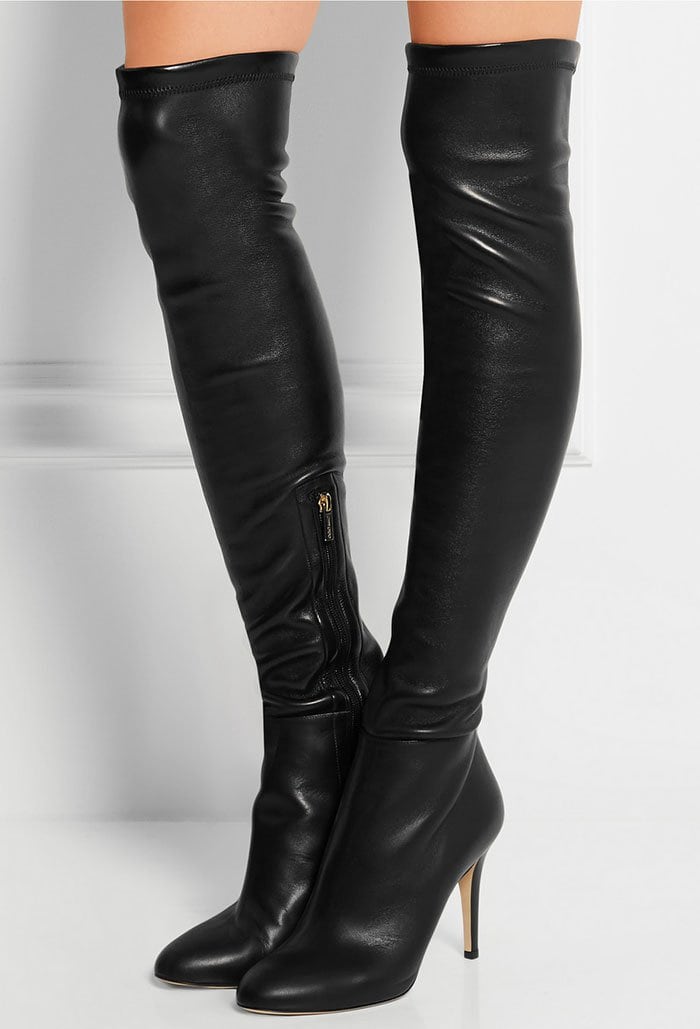 Jimmy Choo 'Toni' Stretch-Leather Over-the-Knee Boots