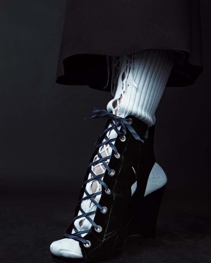 Prada cutout wedge boots from the Fall 2016 collection