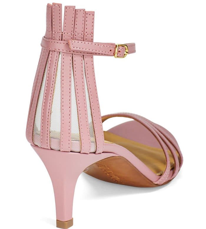 Pink Kay Unger "Basque" Sandals