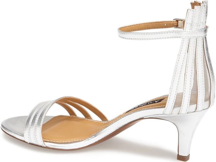 Silver Metallic Kay Unger "Basque" Sandals