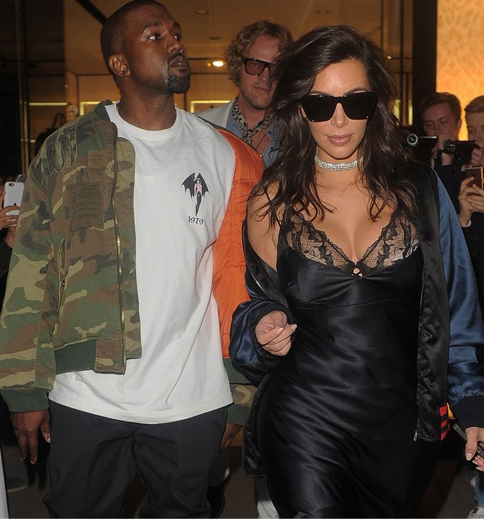 Kanye West and Kim Kardashian dine out in London together