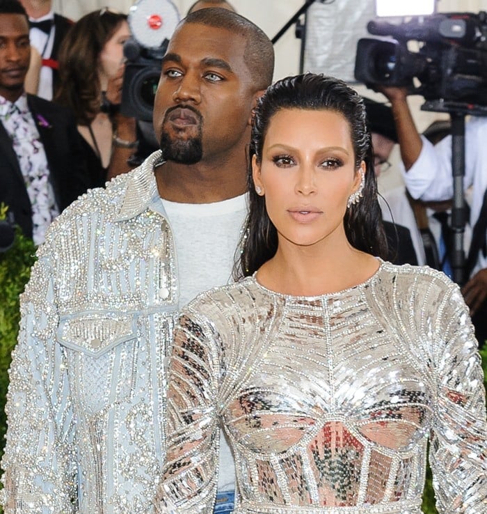 Kanye West and Kim Kardashian attend the 2016 Met Gala themed "Manus x Machina: Fashion in the Age of Technology"