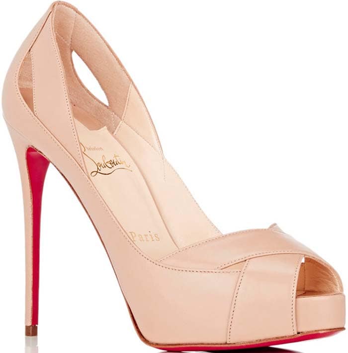 Christian Louboutin’s Academa pump is styled with a low-cut vamp, hidden platform, and subtle cutouts