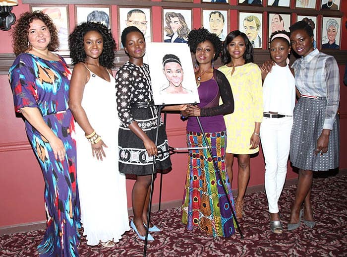 Lupita Nyong’o was joined by the cast of her Tony-nominated Broadway play "Eclipsed" and playwright Danai Gurira