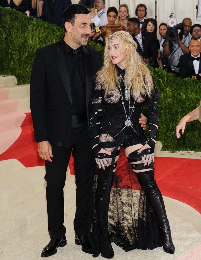 Madonna wears a breast-baring Givenchy Couture gown to the Met Gala