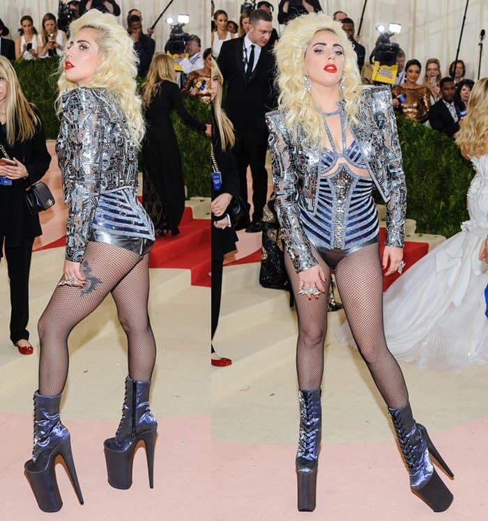 Lady Gaga looked sexy without pants at the 2016 Metropolitan Museum of Art Costume Institute Gala – Manus x Machina: Fashion in the Age of Technology