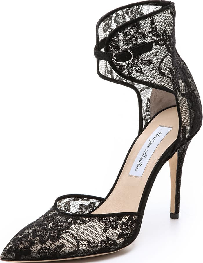Camilla Belle Joe Jonas (camilla, belle, jonas, Credit FayesVision WENN Camilla, Lhuillier pumps Credit FayesVision) Monique Lhuillier Lace Accent Pumps
