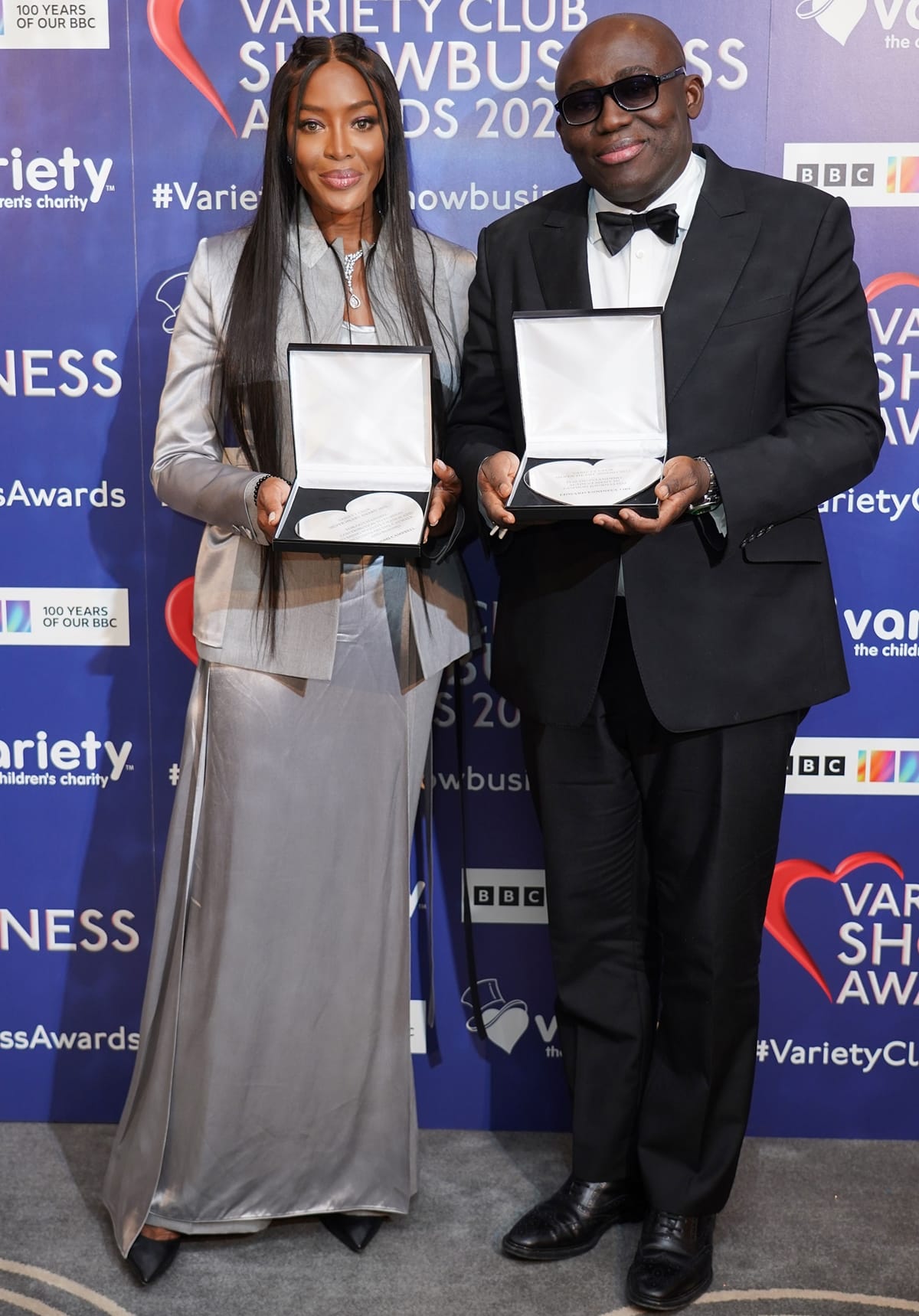 Naomi Campbell and Edward Enninful were both honored at the Variety Club Showbusiness Awards 2022