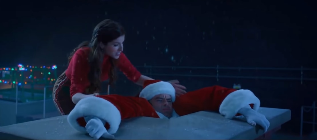 Bill Hader as Nick Kringle and Anna Kendrick as Noelle Kringle in the 2019 American Christmas fantasy comedy film Noelle