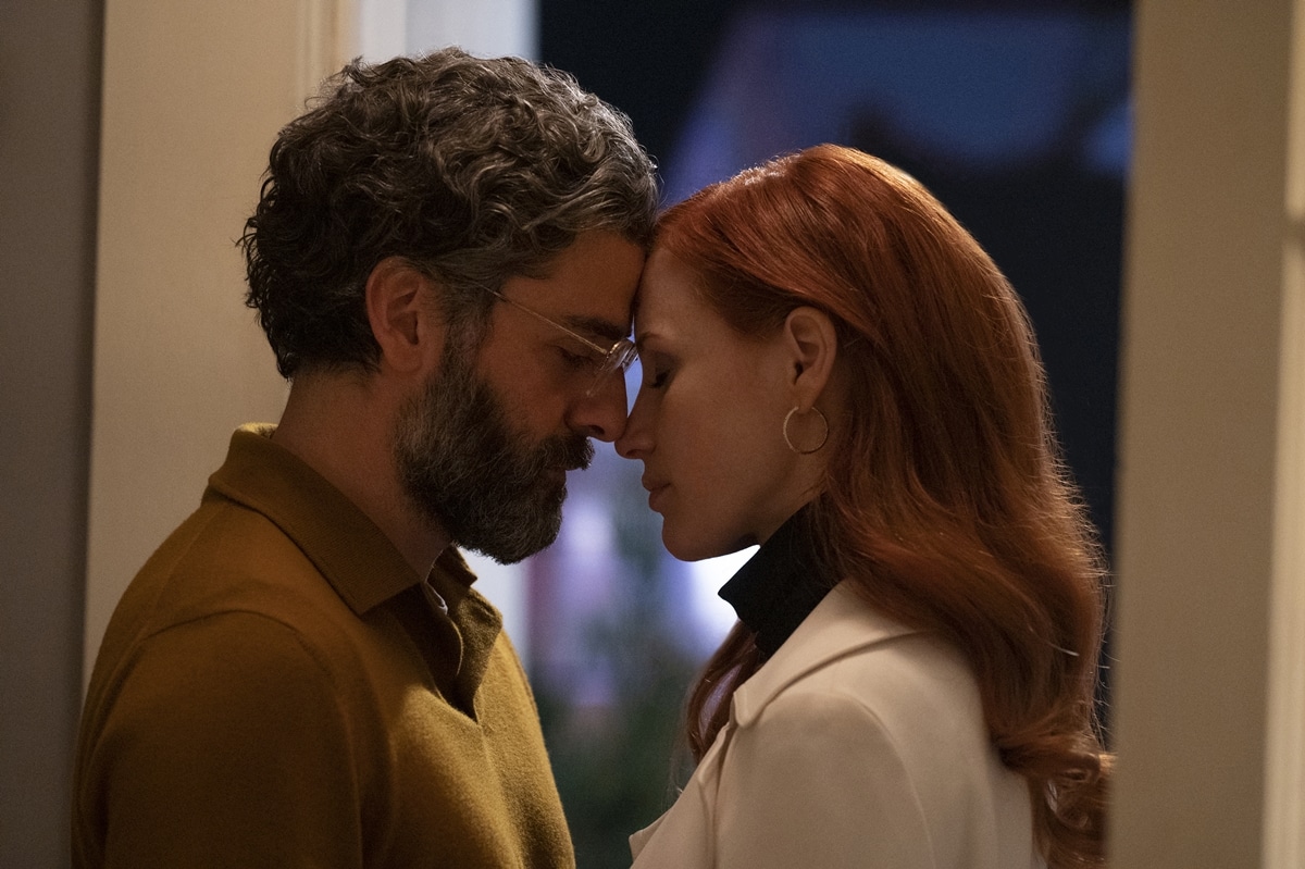 Oscar Isaac as Jonathan Levy and Jessica Chastain as Mira Phillips in the American drama television miniseries Scenes from a Marriage