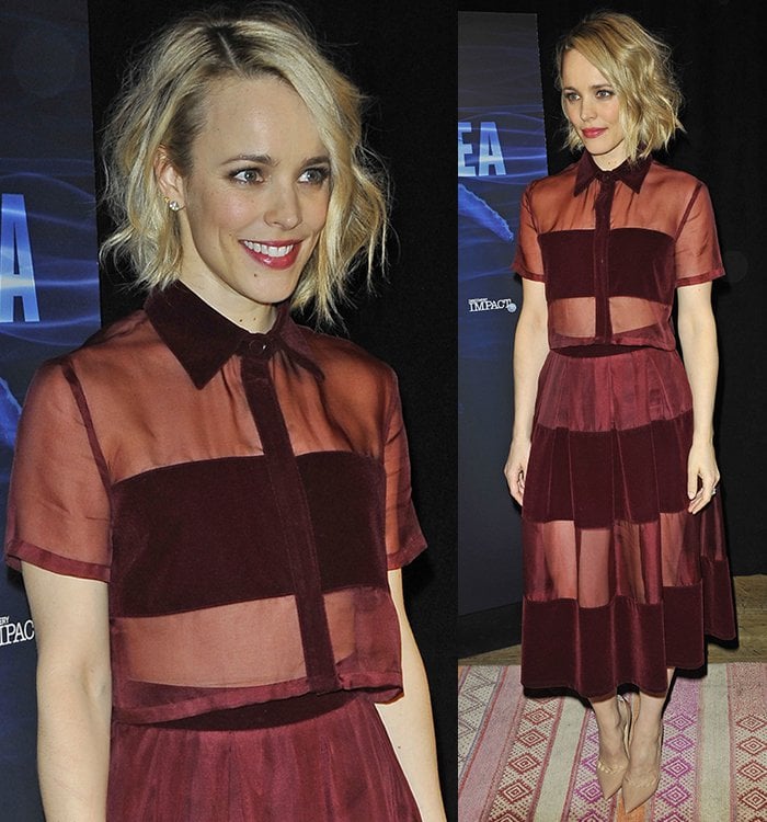 Rachel McAdams's flesh-baring outfit by Vivian Chan