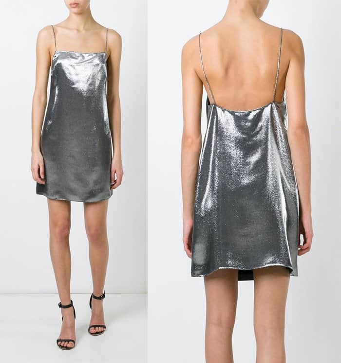Saint Laurent Metallic Cami Dress