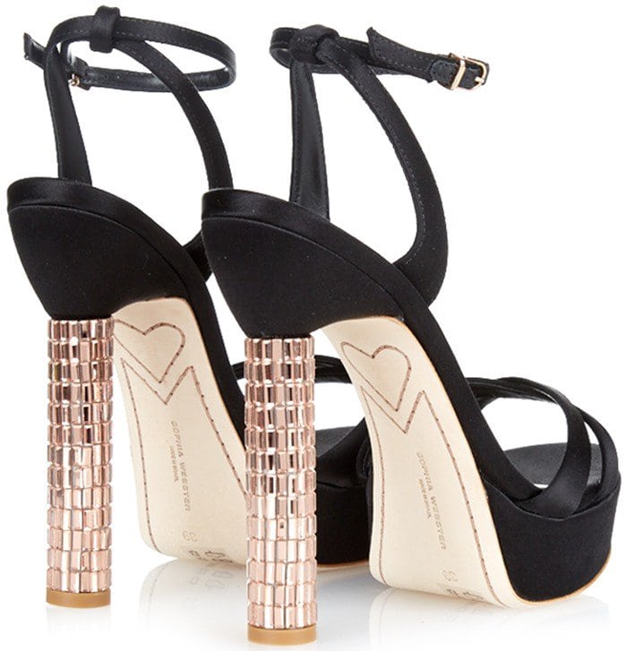 Stand out from the crowd in these expertly crafted satin Belle platform sandals from Sophia Webster