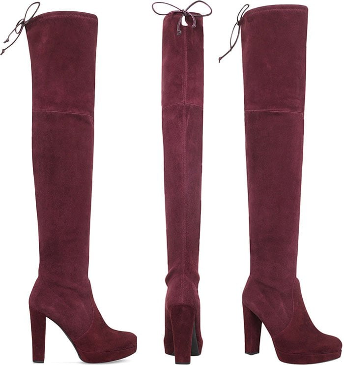 Stuart Weitzman "Highland" Knee Boots Bordeax