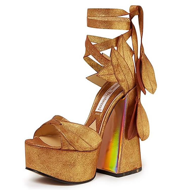 Vivienne Westwood Spring 2014 Gold-Leaf Platform Sandals