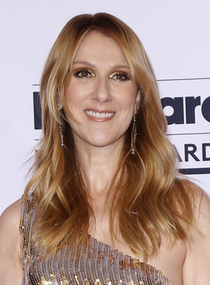 Celine Dion wears her hair down at the 2016 Billboard Music Awards