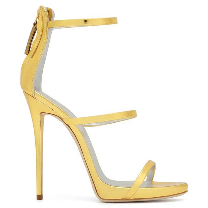 Gold Giuseppe Zanotti "Harmony" Sandals