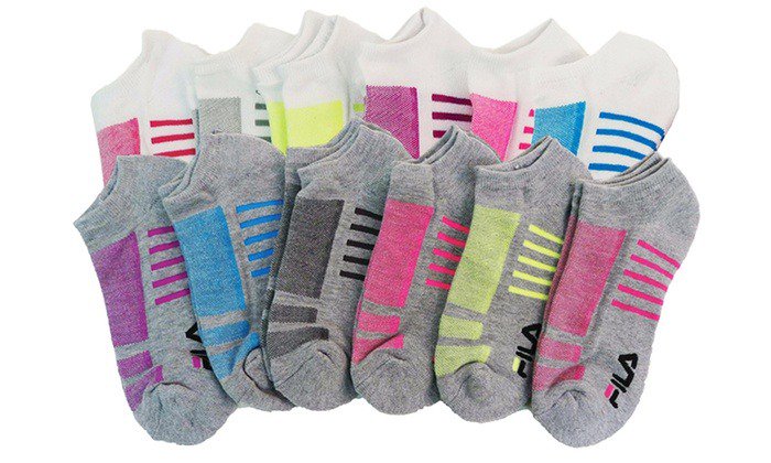 Stay cool and dry all summer with FILA Moisture-Reducing No-Show Athletic Socks, designed to wick away sweat and prevent odor and irritation