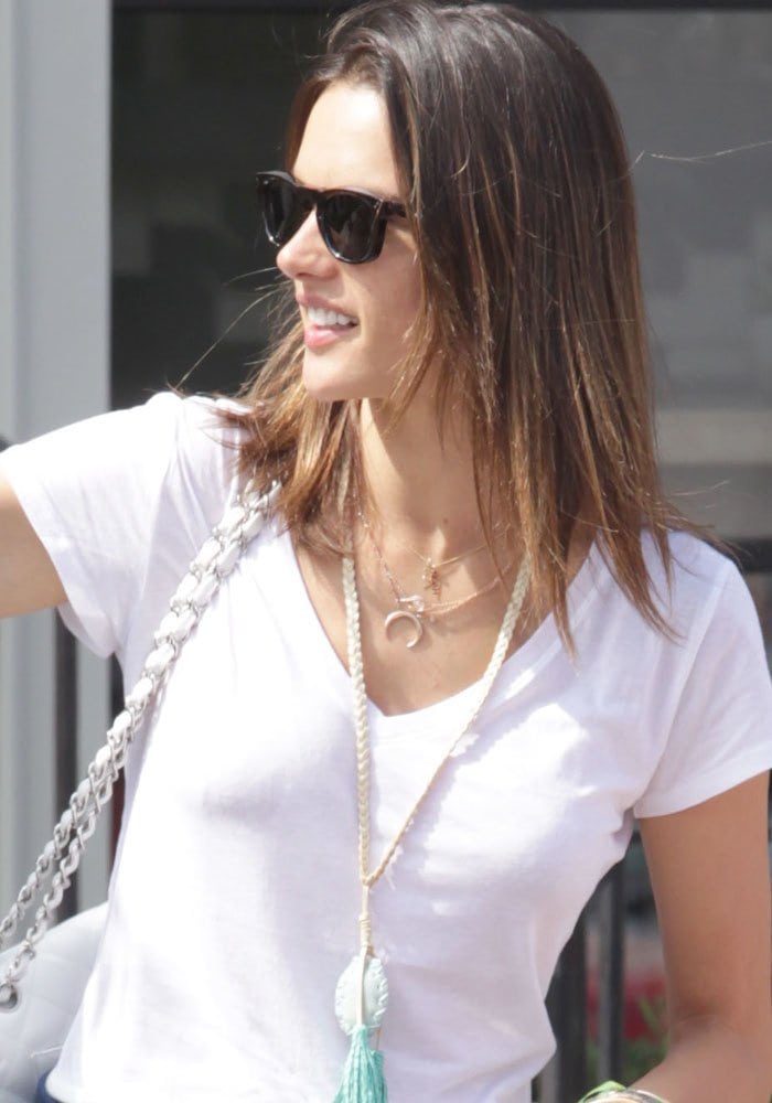 Alessandra Ambrosio leaves Gracias Madre in Beverly Hills