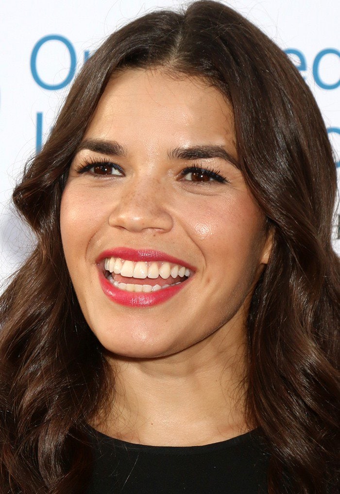 America Ferrera curls her hair for the 2016 Stand for Kids Gala
