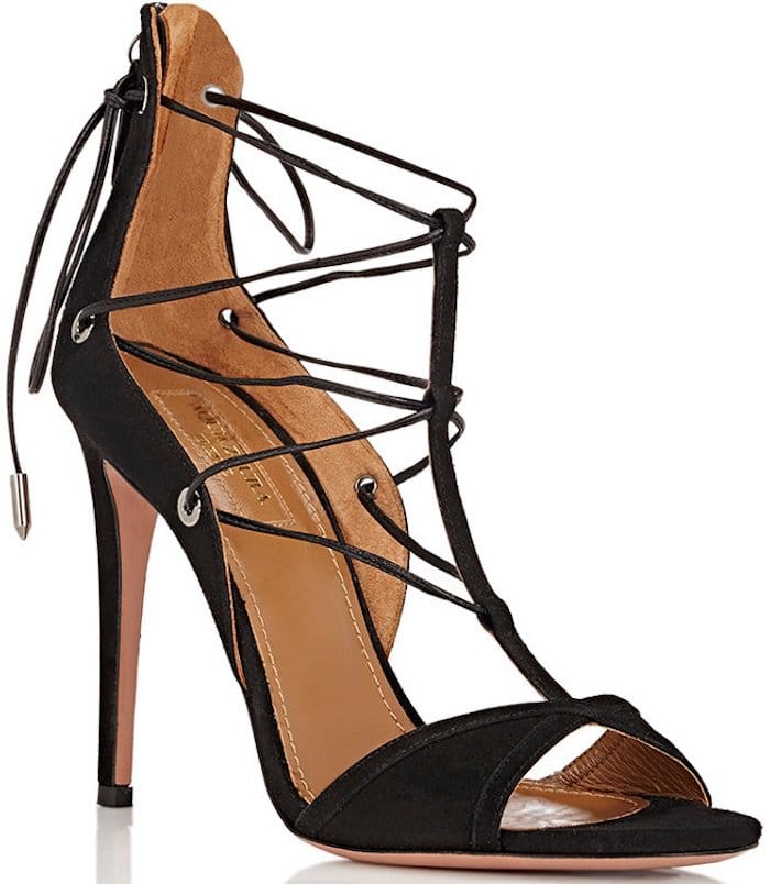 Black Aquazzura Cayenne Sandals