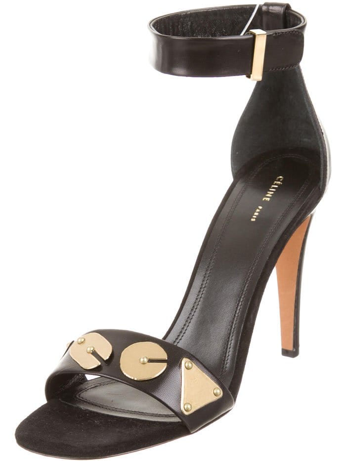 Black Céline "Iconic" High Heel Sandals