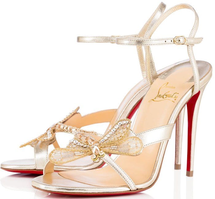 Gold Metallic Christian Louboutin Gold 'Bat Bat' Dragonfly Heels