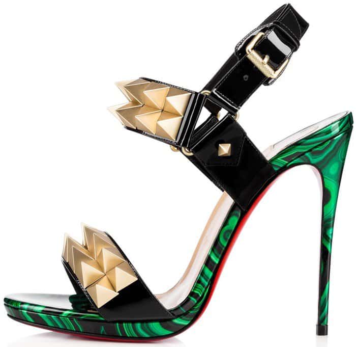 Christian Louboutin Miziggoo Green Marble Sandals