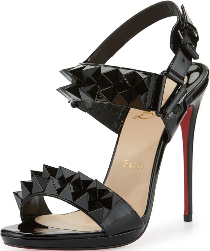 Black Christian Louboutin "Miziggoo" Spiked Sandals