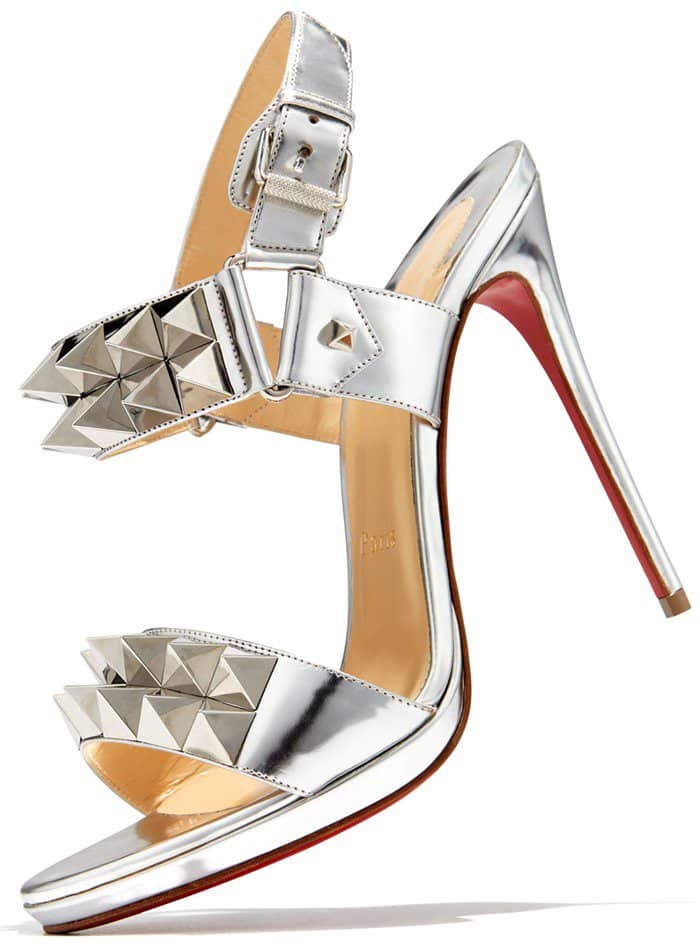 Christian Louboutin Miziggoo Spiked Two-Band Red Sole Sandal