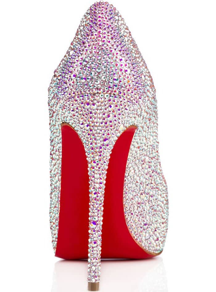 Christian Louboutin New Very Riche Strass Peep-Toe Pumps