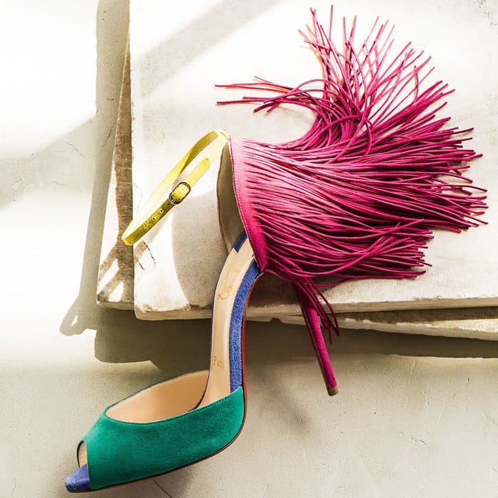 Christian Louboutin Otrot Suede Sandal with Fringe