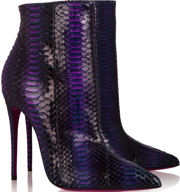 Christian Louboutin "So Kate" 120 Watersnake Ankle Boots