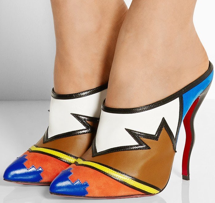 Walk out with your head and heels high when you slip on these stunning Christian Louboutin Vagachina mules