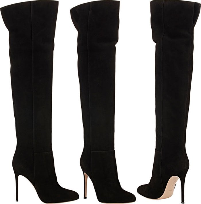 Gianvito Rossi Suede Over-the-Knee Boots