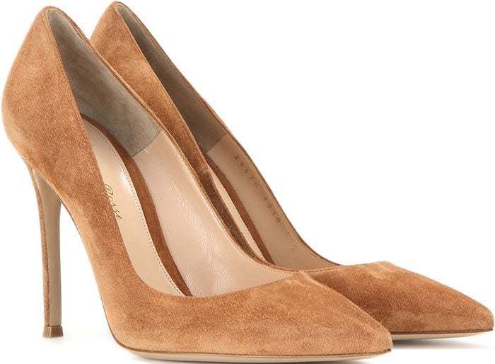 Cognac Brown Gianvito Rossi Suede Pumps