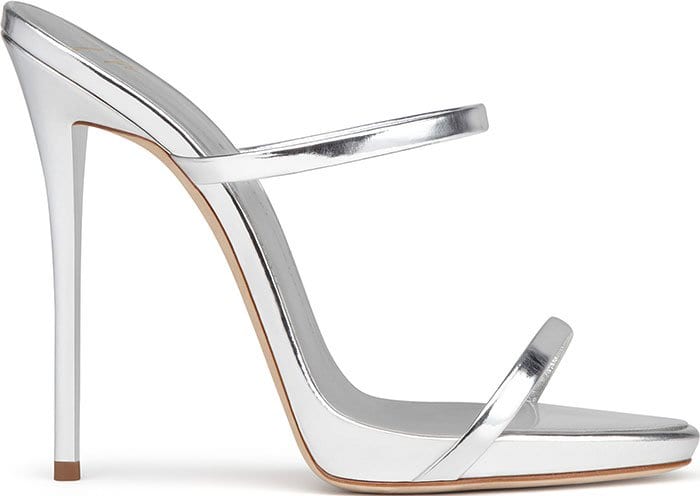 Silver Metallic Giuseppe Zanotti "Darsey" Sandals