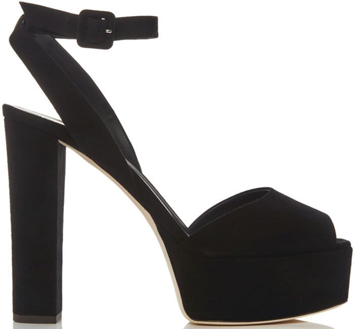 Black Giuseppe Zanotti "Lavinia" Suede Sandals