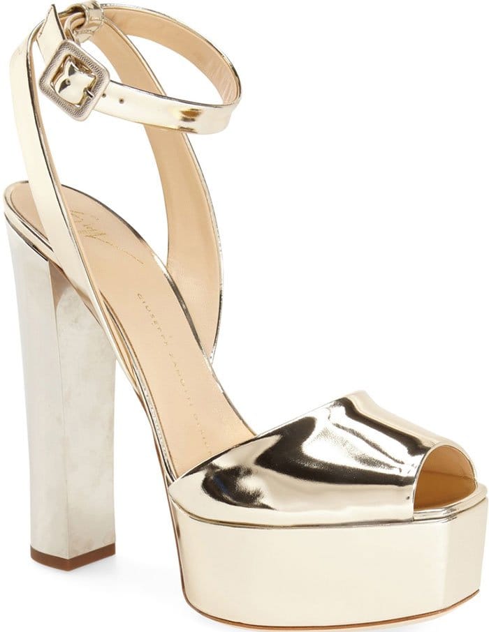 Gold Metallic Giuseppe Zanotti "Lavinia" Sandals