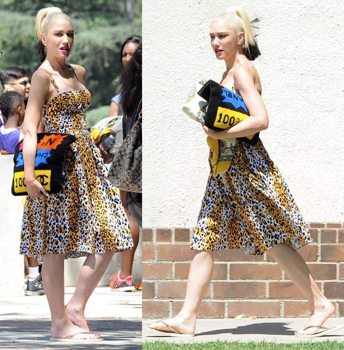 Gwen Stefani is ready for summer with a stunning leopard summer dress