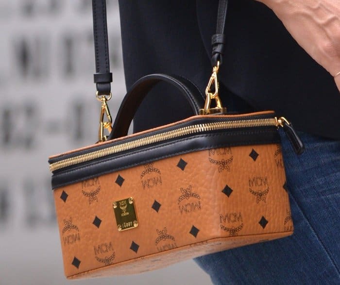 Heidi Klum's box-shaped MCM vanity purse