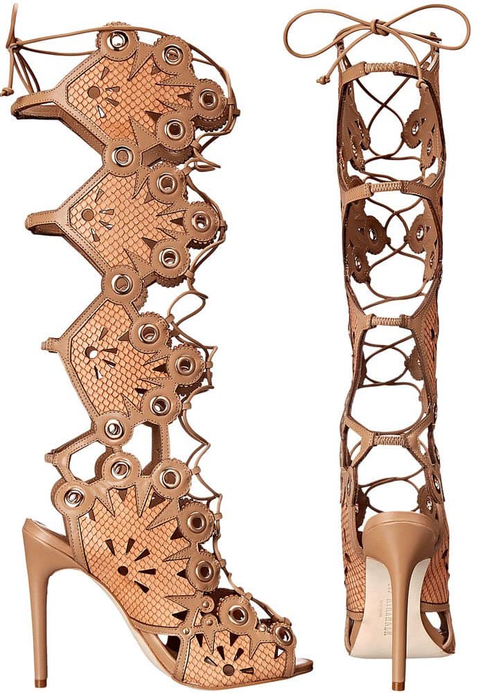 Ivy Kirzhner Cannes Lace-Up Sandal Nude