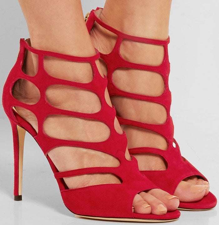 Jimmy Choo Ren cutout suede sandal