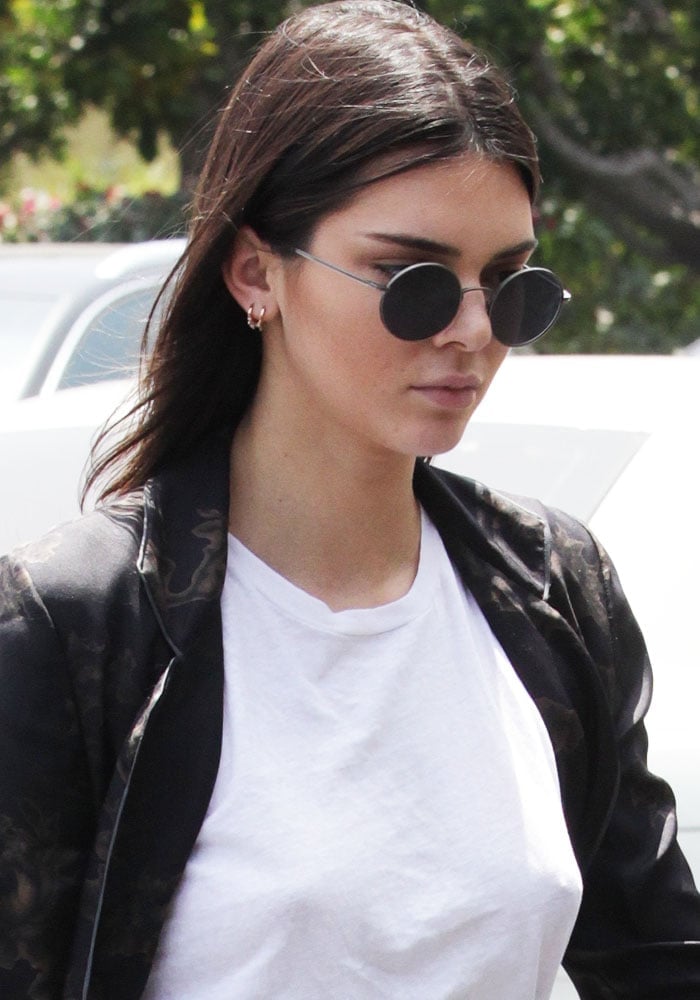 Kendall Jenner ditches her bra as she heads to Fred Segal with BFF Gigi Hadid