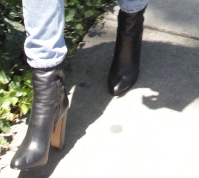 Kendall Jenner wears leather boots while out for lunch in Los Angeles